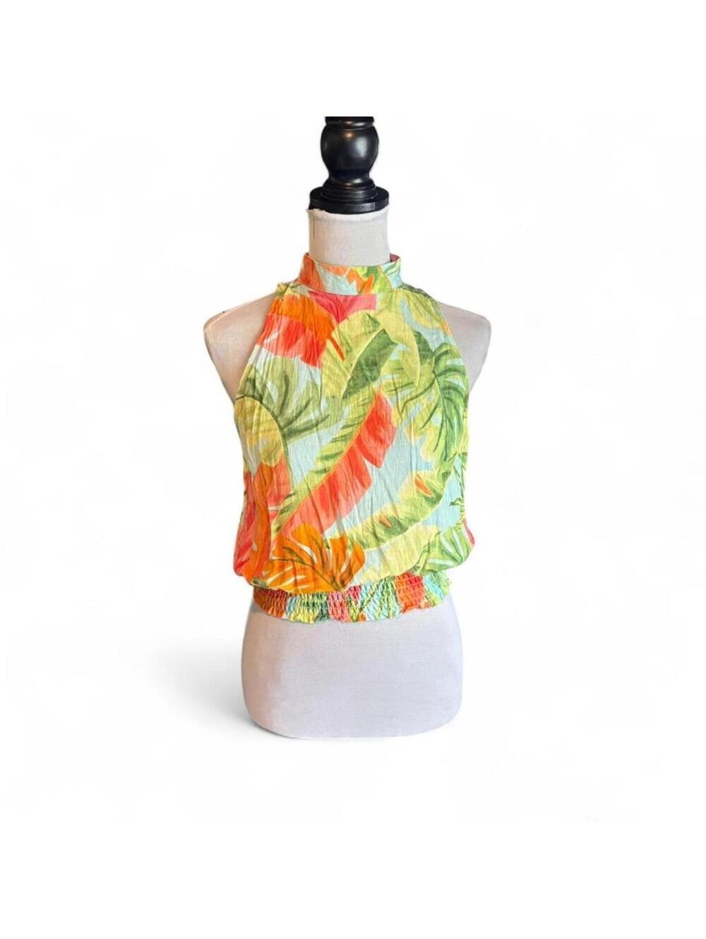 Rachel Roy tropical sleeveless top NWT Size XS